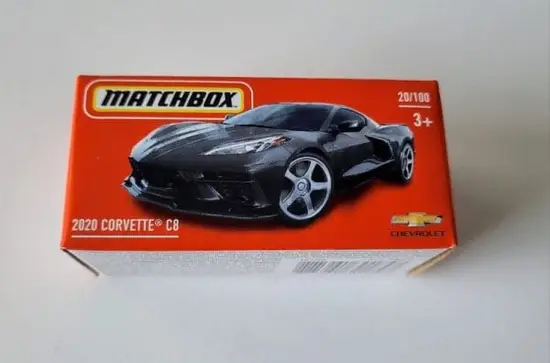 Matchbox 2022 Power Grabs MBX Showroom 20 of 100 - 2020 Corvette C8 Black HFV39