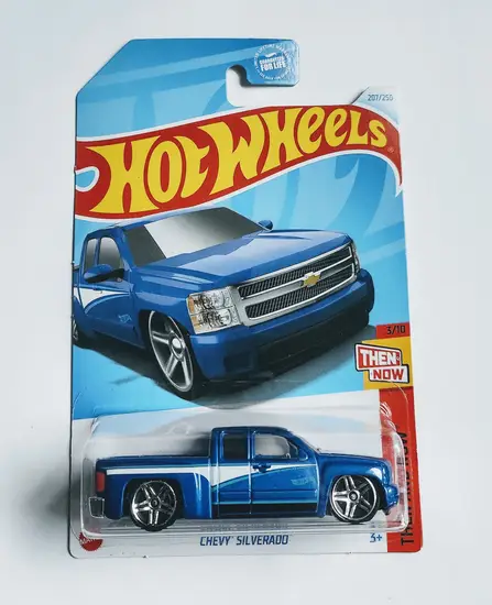Hot Wheels 2024 Then and now 3 of 10 Chevy Silverado blue HTC67