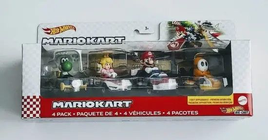 Hot wheels 2023 Mario Kart 4 pack - Orange Shy Guy First appearance GWB38