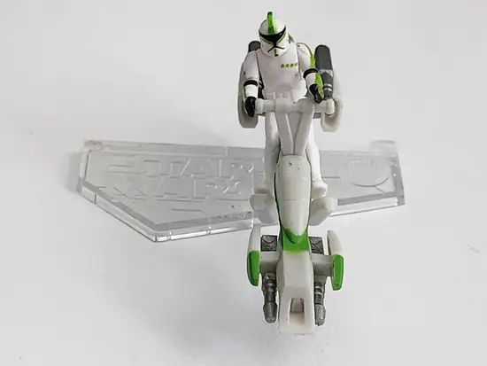 Star Wars Micro Galaxy Squadron Scout class series 6 Barc Speeder with green clone captain chase Swj0138-2