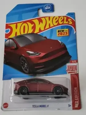Hot Wheels 2023 HW Green Speed 1 of 10 Tesla Model Y red HKL53 (Target red edition)