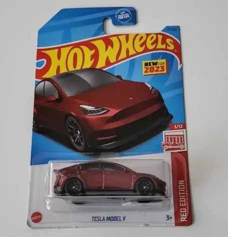 Hot Wheels 2023 HW Green Speed 1 of 10 Tesla Model Y red HKL53 (Target red edition)