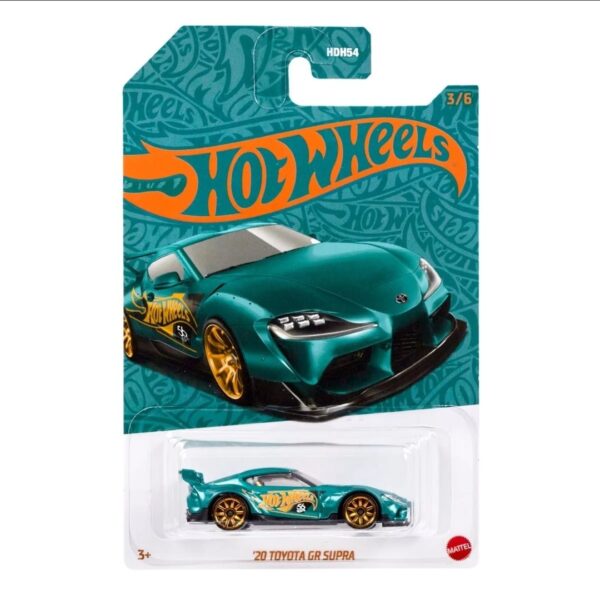 Hot wheels 2024 56th anniversary series mix 2 3 of 6 2020 Toyota GR Supra teal green and chrome  HVX06