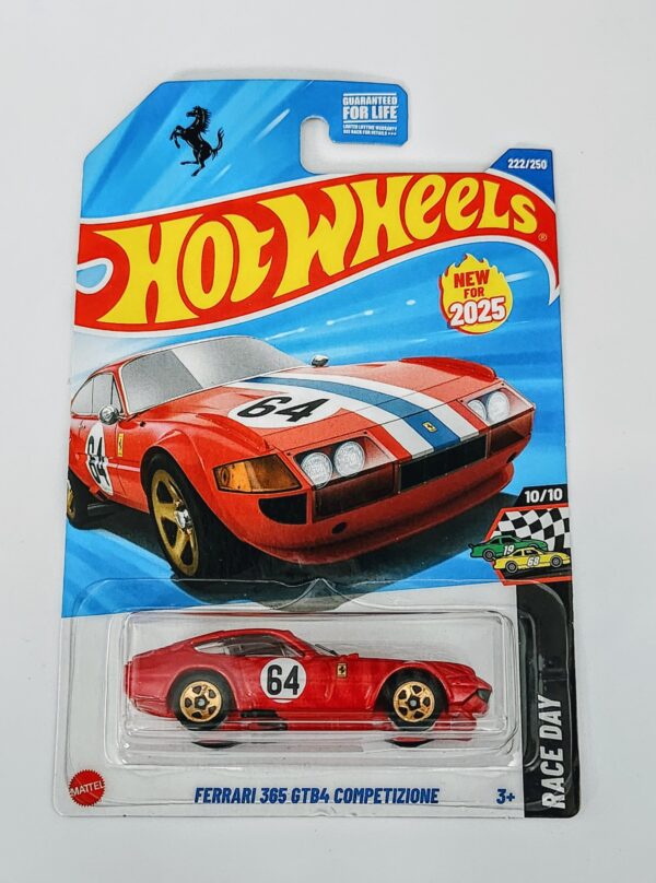 Hot wheels 2025 HW Race Day Ferrari 365 GTB4 Competizione red