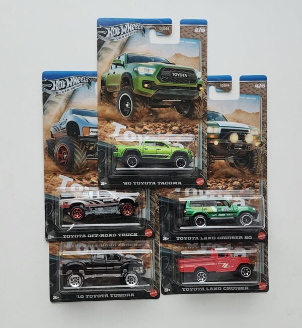 Hot wheels Silver series 2025 Toyota truck series (Walmart exclusive) complete set of 5 GDG44-957N