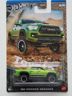 Hot wheels 2025 Silver series Toyota truck series 2 of 5 2020 Toyota Tacoma electric lime metallic JCB72