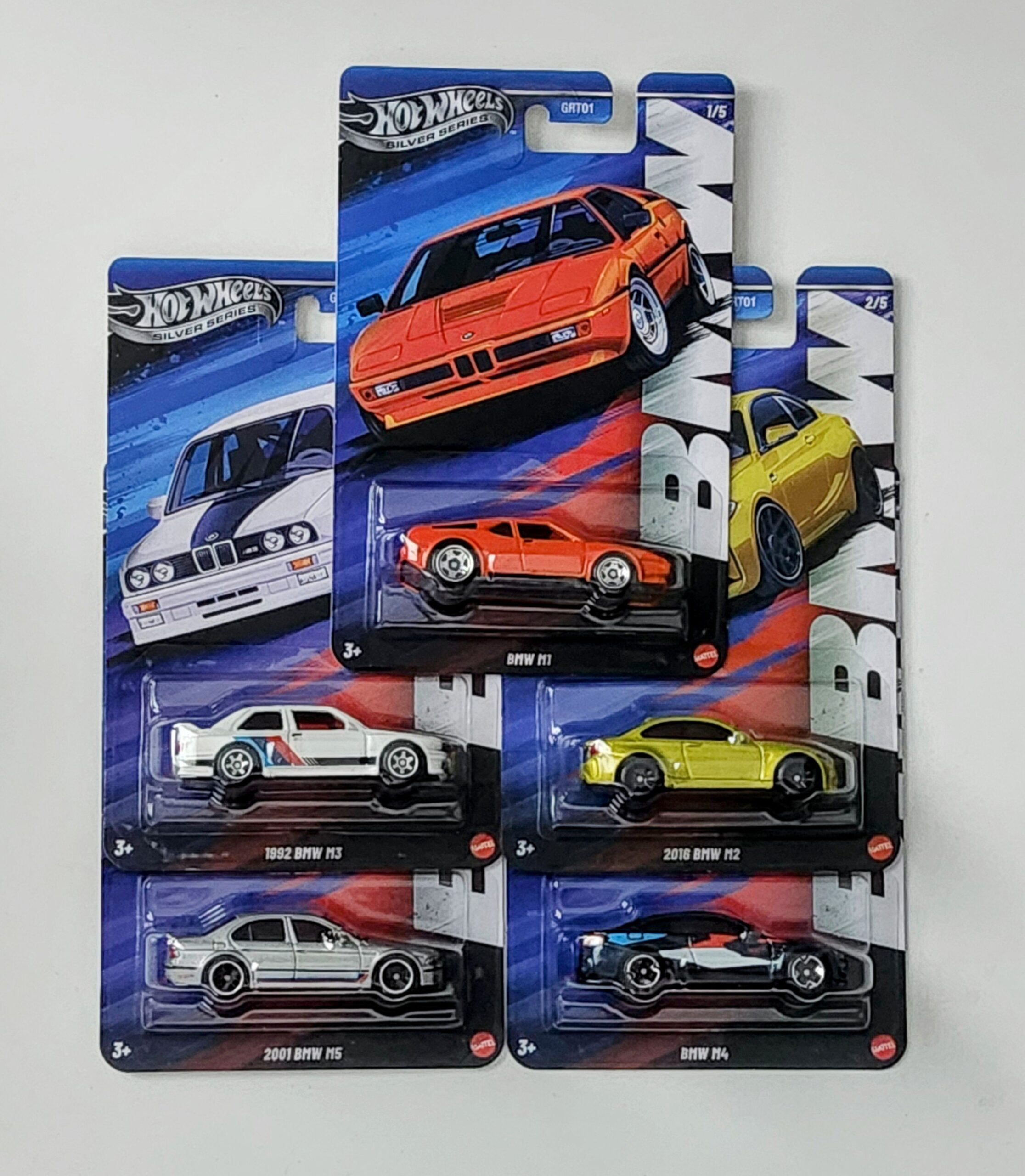 Hot Wheels Silver Series 2025 BMW Anniversary Series Complete Set of 5 Hot Wheels Silver Series 2025 BMW Anniversary Series Complete Set of 5