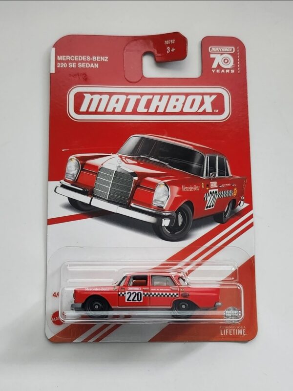 Matchbox 2023 Target Red Edition 4 of 6 Mercedes-Benz 220 SE Sedan red HMB64