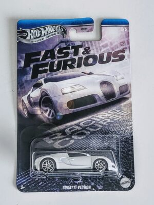 Hot wheels 2025 Fast and Furious Walmart Racing Course 5 of 5 Bugatti Veyron white JBY43