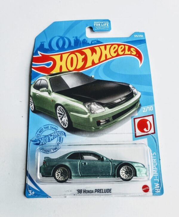 Hot Wheels 2021 HW J-Imports 1998 Honda Prelude GTD34 Green (Dollar General)