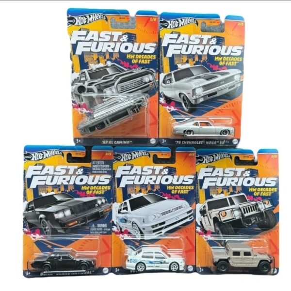 Hot wheels 2024 Fast and furious Walmart HW Decades of Fast Complete set of 5