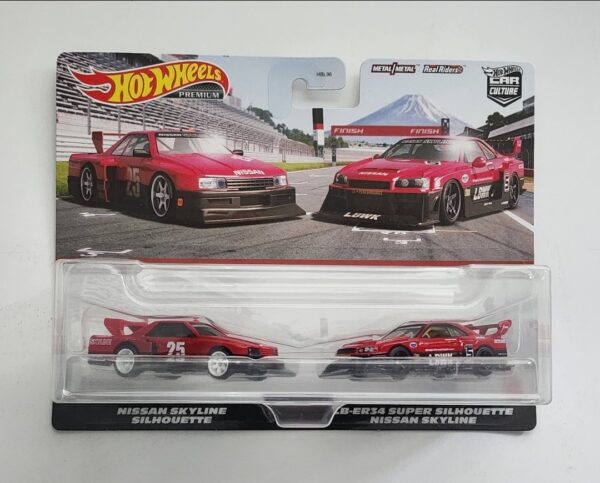 Hot wheels 2023  car culture 2 pack Nissan Skyline silhouette lb er34 super silhouette nissan Skyline target exclusive hkf49