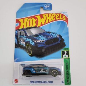 Hot Wheels 2024 HW Green Speed 10 of 10 Ford Mustang Mach-E 1400 blue Treasure Hunt HTF20
