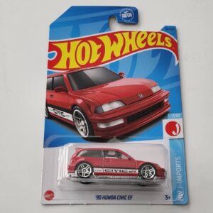 Hot Wheels 2024 HW J-imports 7 of 10 1990 Honda Civic EF red HKJ16