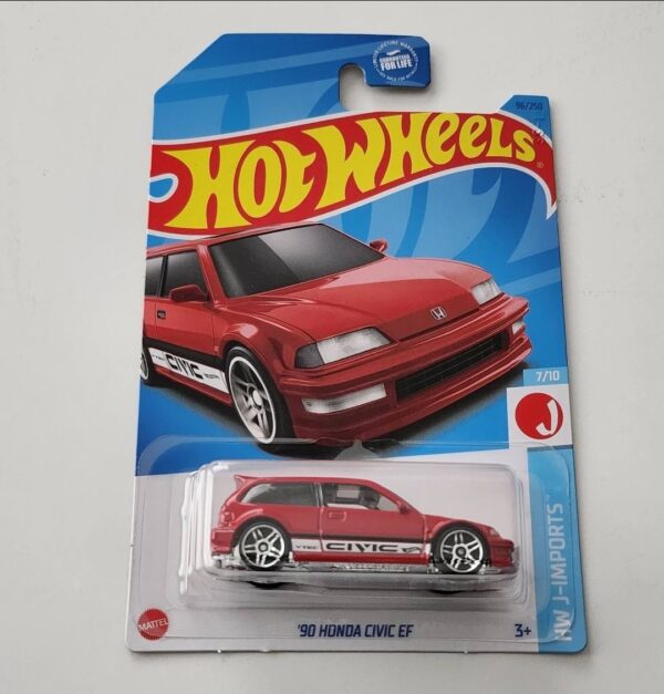 Hot Wheels 2024 HW J-imports 7 of 10 1990 Honda Civic EF red HKJ16