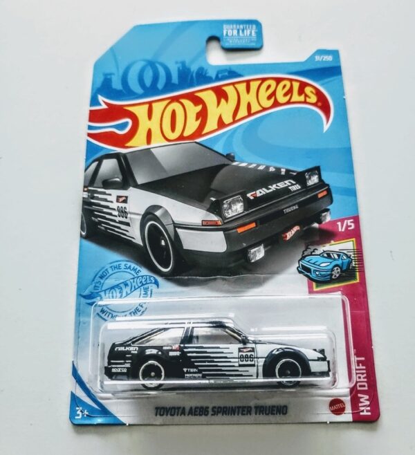 Hot Wheels 2021 HW Drift 1 of 5 Toyota AE86 Sprinter Trueno GTC14 (Falken Tires Formula drift Panda)