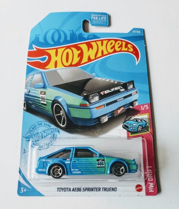 Hot Wheels 2021 HW Drift 1 of 5 Toyota AE86 Sprinter Trueno GTB26  (Blue) Falken Tires