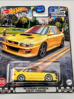 Hot Wheels Car Culture Boulevard Mix P 69 of 70 - 1998 Subaru Impreza 22b-STi version yellow HKF16