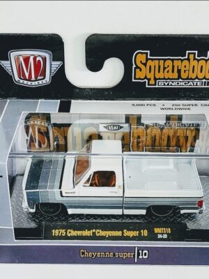 M2 machines Squarebody syndicate series 3 - 32600 release WMTS18 1975 Chevrolet Cheyenne Super 10 white 24-20
