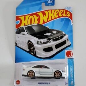 Hot wheels 2024 HW J-imports 2 of 10 Honda Civic Si white black carbon fiber hood