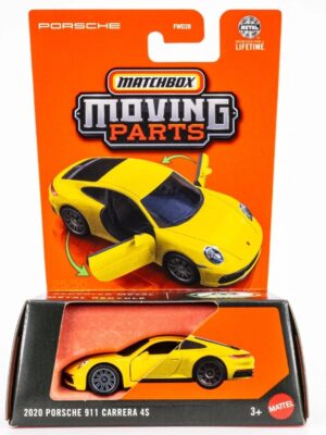 Matchbox 2025 Moving Parts – 25/50 Porsche 911 Carerra 4s Racing yellow JBW88