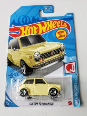Hot Wheels 2021 HW J-Imports 7 of 10 Custom 1970 Honda N600 Yellow GRX33
