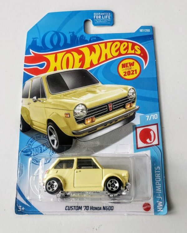 Hot Wheels 2021 HW J-Imports 7 of 10 Custom 1970 Honda N600 Yellow GRX33