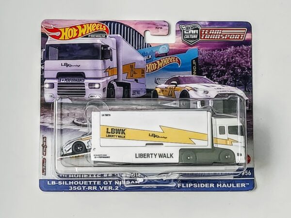 Hot Wheels Car Culture 2023 Team Transport #56 LB Silhouette GT Nissan 35GT-RR Ver.2 w/ Flipsider Hauler HKF37