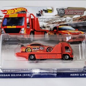 Hot Wheels 2022 Car Culture Team Transport 40 Nissan Silvia S15 w/Aero Lift red HKS HCR35