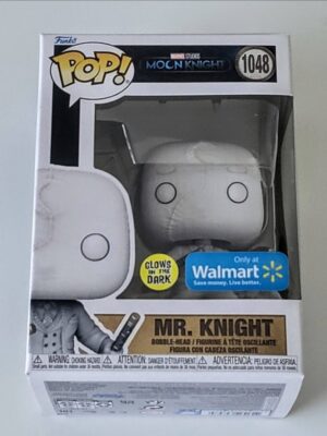 Funko Pop Moon Knight #1048 Mr Knight (GITD Walmart Exclusive) w/0.5 mylar Protector