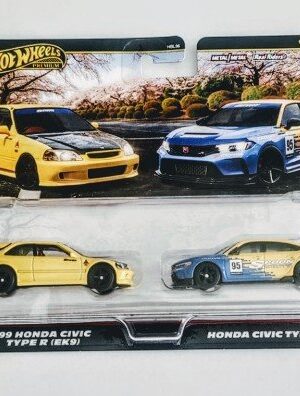 Hot wheels 2025 car culture 2 pack Honda Civic Type-R and 1999 Honda Civic Type-R EK9 JBL00