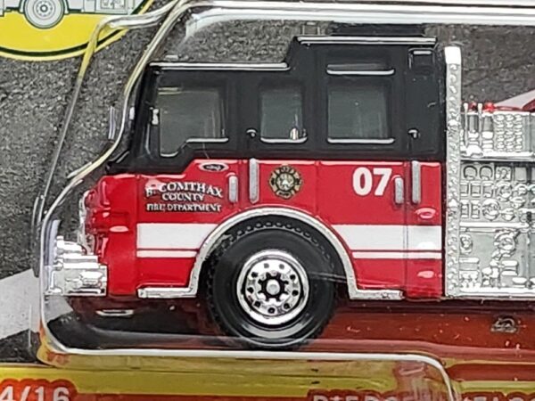 Matchbox 2020 Working Rigs 4 of 16 Pierce Velocity Aerial Platform Fire Truck red B-Comithax county HFH25