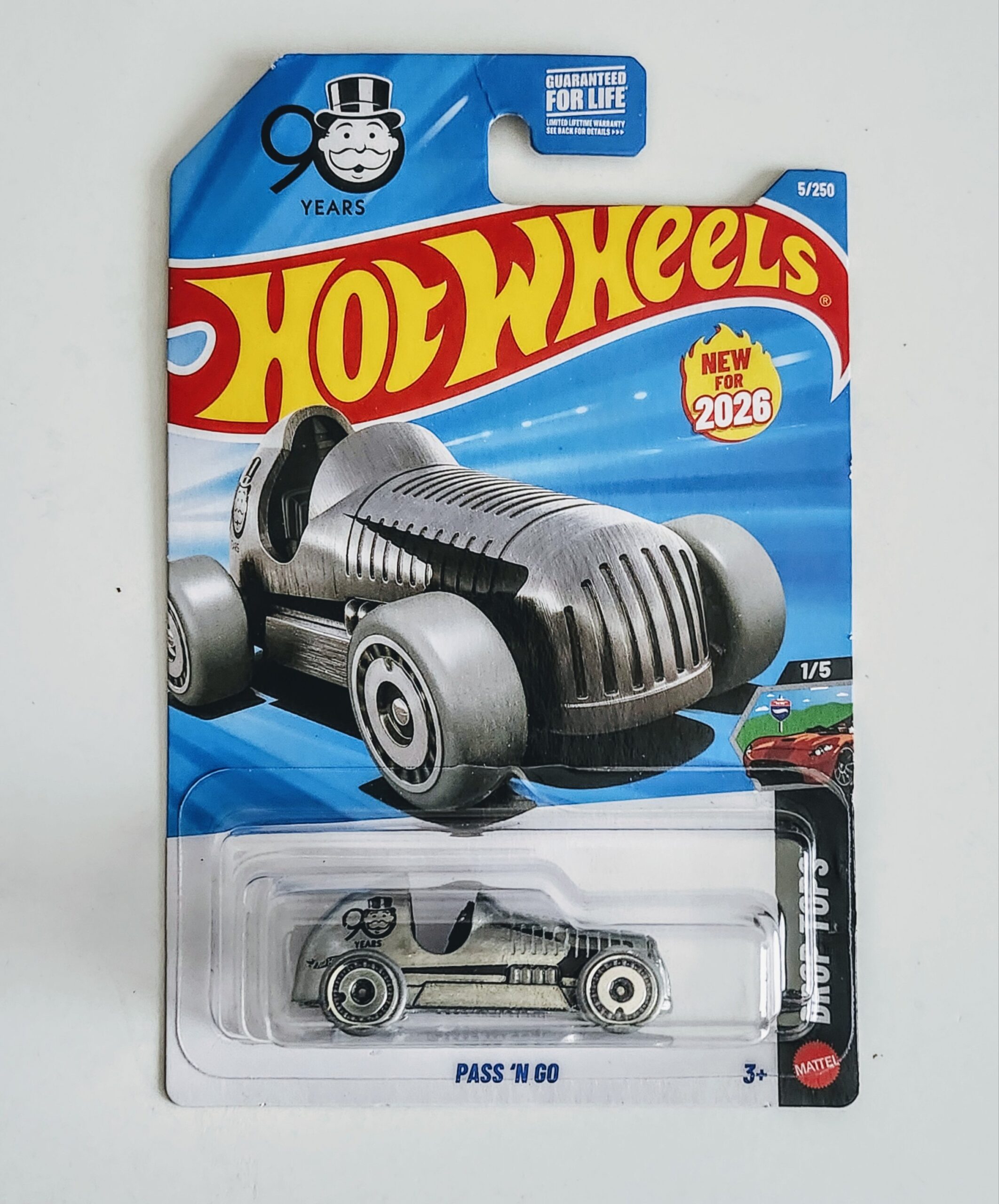 Hot wheels 2026 Drop tops - Pass n Go silver JJH30 ( Monopoly 90th