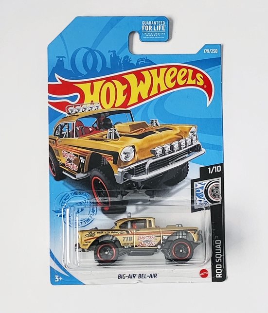 Hot Wheels 2020 Rod Squad Big Air Bel Air (Gold) Gamestop GTD39