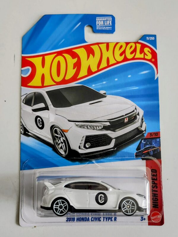 Hot wheels 2026 Night Speed 2018 Honda Civic Type-R (CJ racing) white JJH88