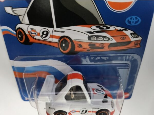 Hot wheels Silver series 2025 Toooned Gulf - 1994 Toyota supra white JCB65 full metal