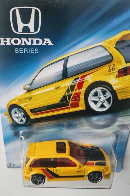 Hot Wheels 2018 Honda 70th Anniversary 1990 Honda Civic EF yellow  GDG46