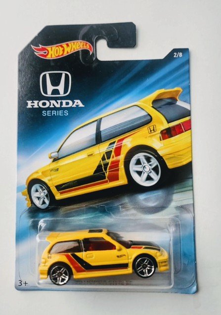 Hot Wheels 2018 Honda 70th Anniversary 1990 Honda Civic EF yellow  GDG46