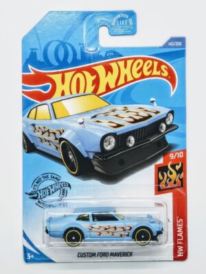 Hot Wheels 2020 HW Flames 1967 Custom Maverick (Blue Kroger Exclusive) GHG62
