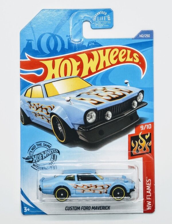 Hot Wheels 2020 HW Flames 1967 Custom Maverick (Blue Kroger Exclusive) GHG62