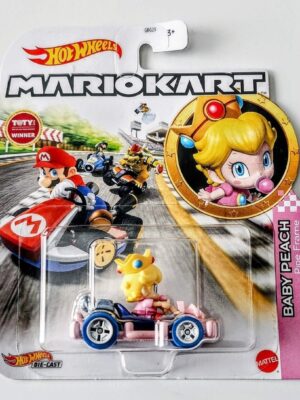 Hot Wheels 2023 Mario Kart Baby Peach w/Pipe Frame HDB30