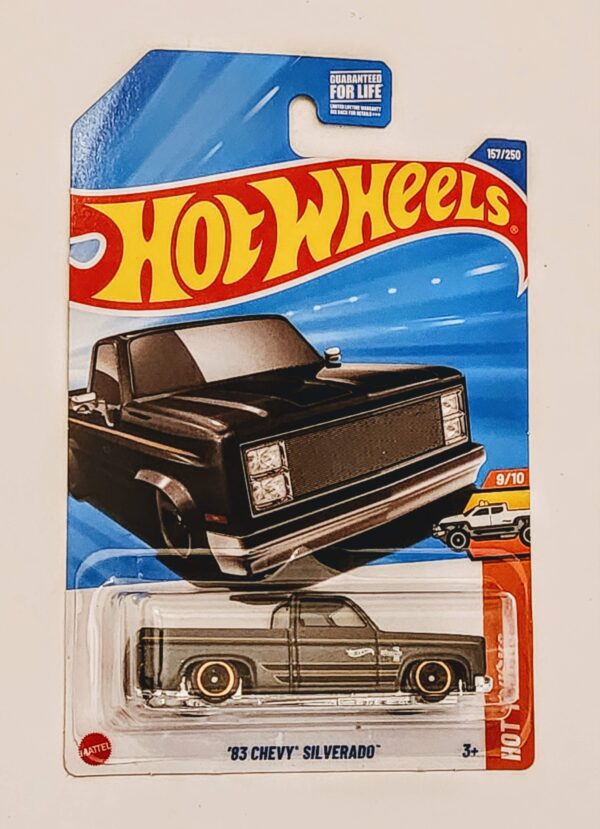 Hot wheels 2025 Hot Trucks 1983 Chevy Silverado dark gray JMT29