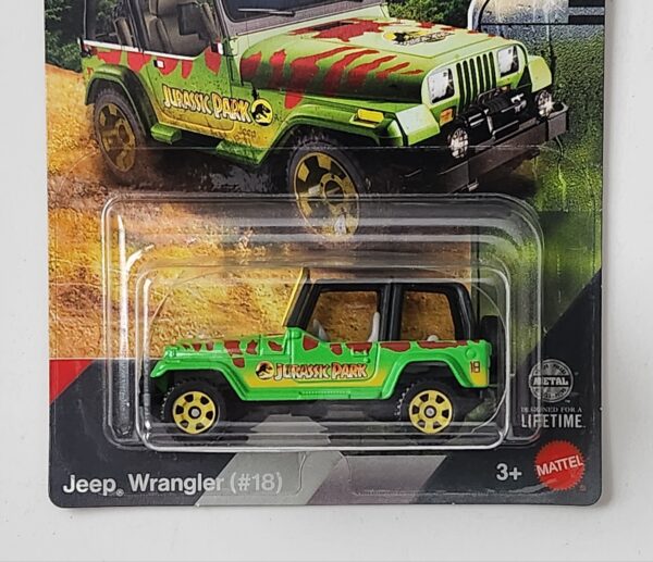 Matchbox 2025 jurassic world rebirth mix 1 Jeep Wrangler #18 (Jurrassic world livery) JGL15
