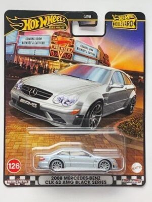 Hot wheels 2025 Boulevard 958-C #126 2008 Mercedes-Benz CLK AMG Black Series gray