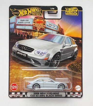 Hot wheels 2025 Boulevard 958-C #126 2008 Mercedes-Benz CLK AMG Black Series gray