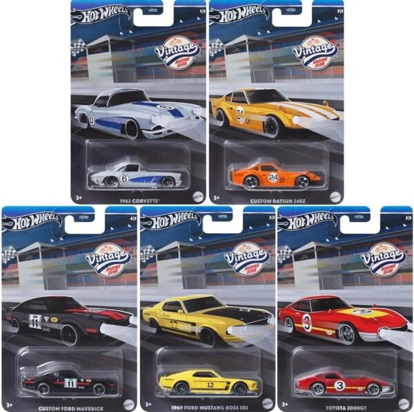 Hot wheels Silver series 2024 Vintage Racing Club mix 2 complete set of 5 HRT81-956B
