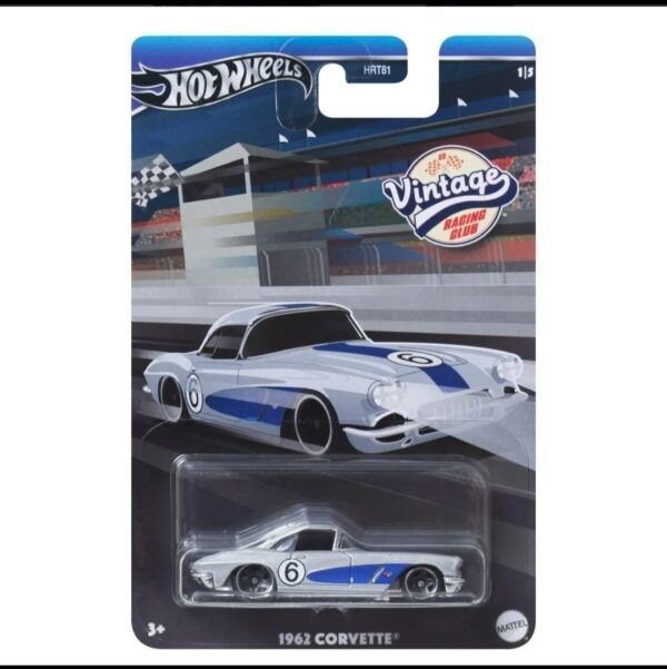 Hot wheels Silver series 2024 Vintage Racing Club series mix 2 1962 Corvette gray HRV06