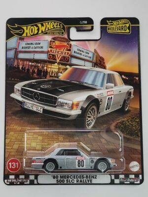 Hot wheels 2025 Boulevard 958-D #131 - 1980 Mercedes-Benz 500 SLC Rallye gray Motul HRT63