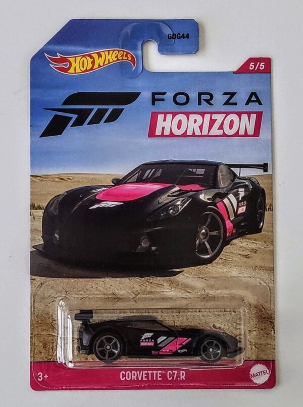 Hot Wheels 2021 Forza Horizon 5 of 5 Corvette C7.R black pink GRP37