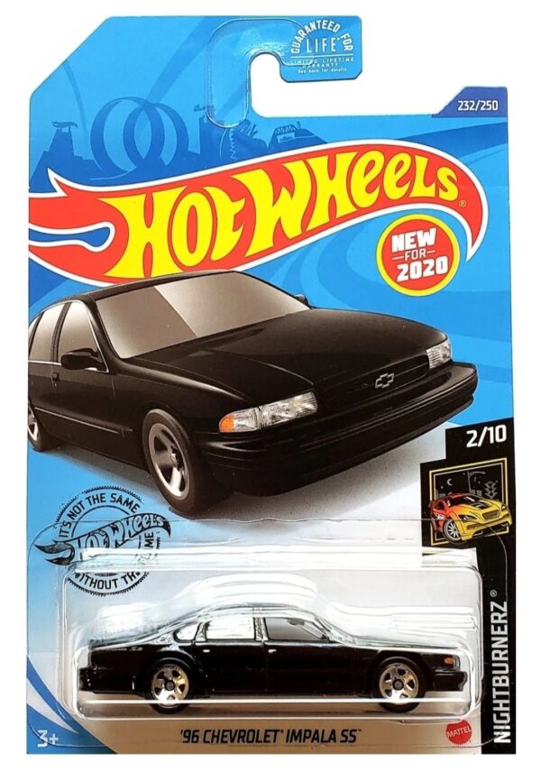 Hot wheels 2020 Nightburnerz 1996 Chevrolet Impala SS black GHB74